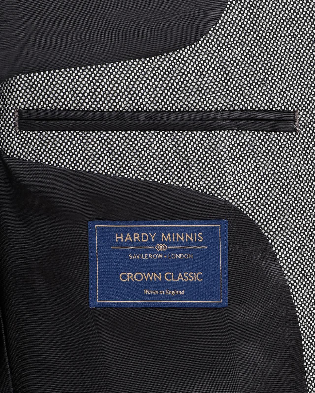 Kilgour Savile Row Tailoring Kilgour Single Breasted 1 Button Birdseye Wool Suit Black/White