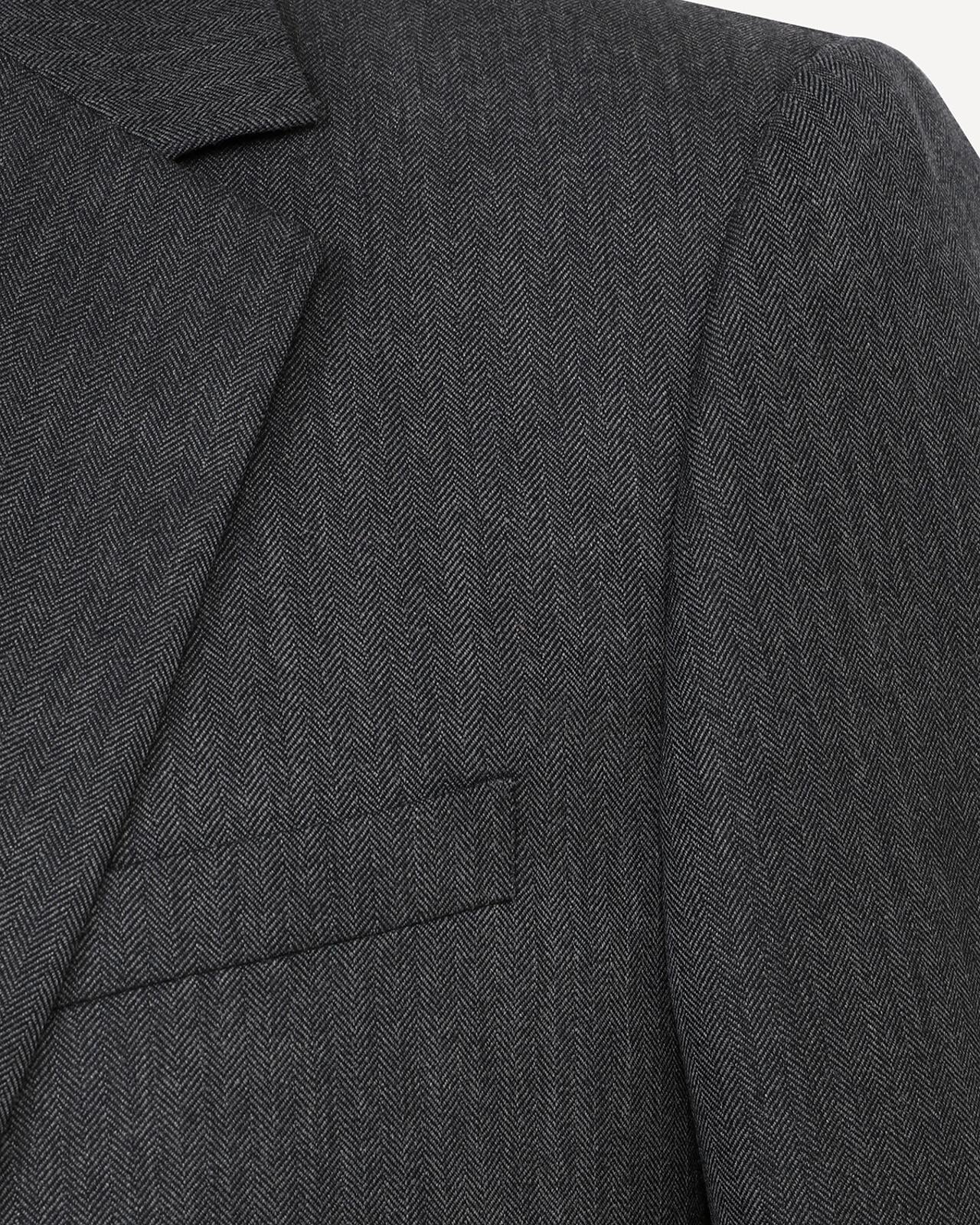 Kilgour Savile Row Tailoring Kilgour Single Breasted 1 Button Herringbone Wool Suit Grey