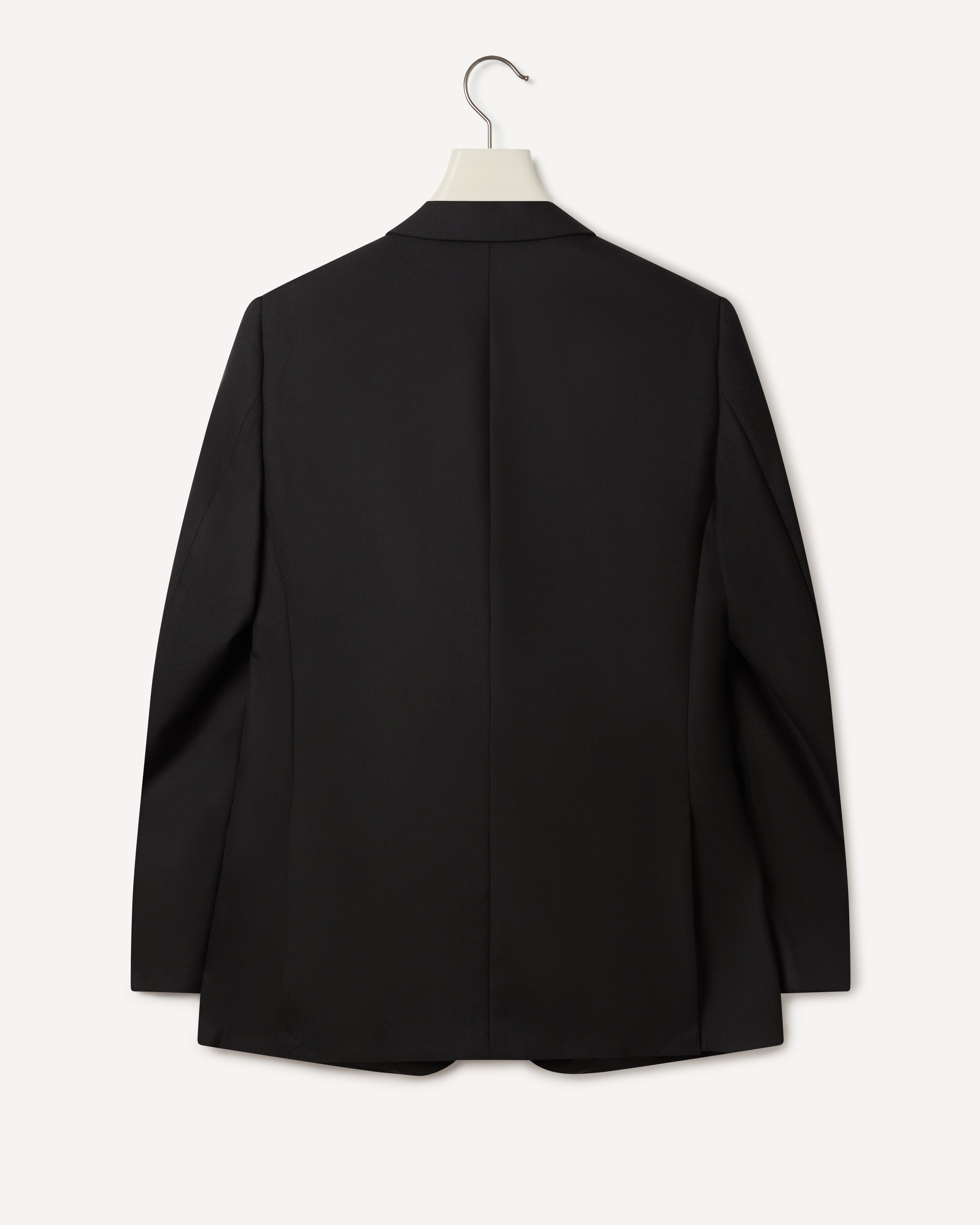 Kilgour Savile Row Tailoring Kilgour Single Breasted 1 Button Hopsack Wool Suit Black