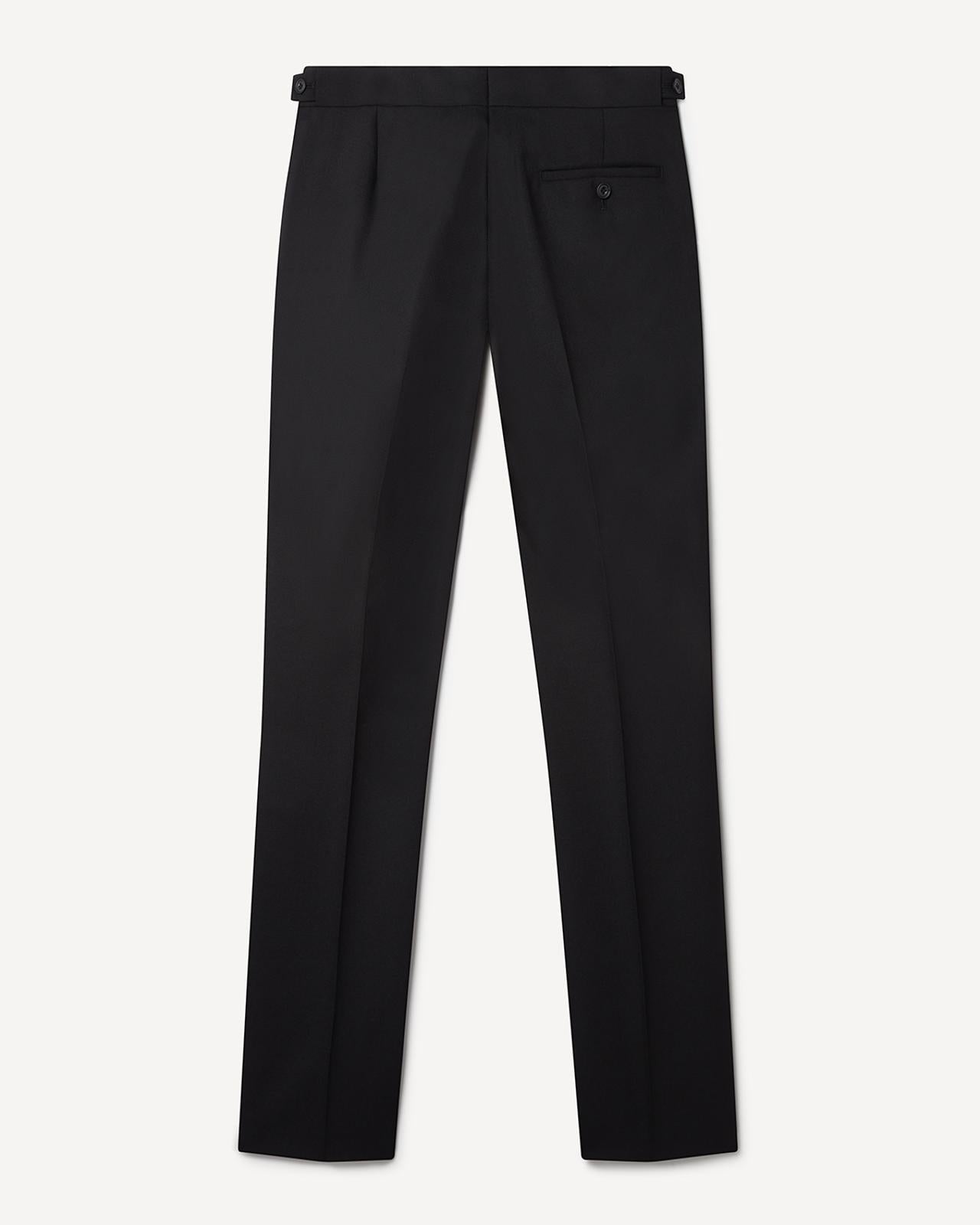 Kilgour Savile Row Tailoring Kilgour Single Breasted 1 Button Hopsack Wool Suit Black