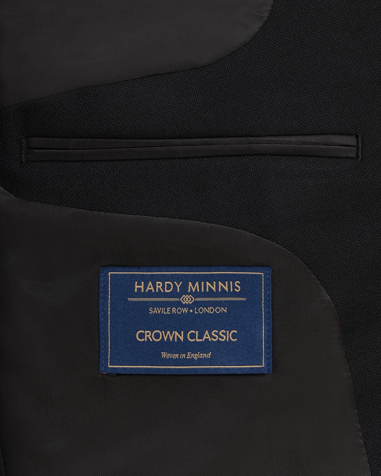 Kilgour Savile Row Tailoring Kilgour Single Breasted 1 Button Hopsack Wool Suit Black