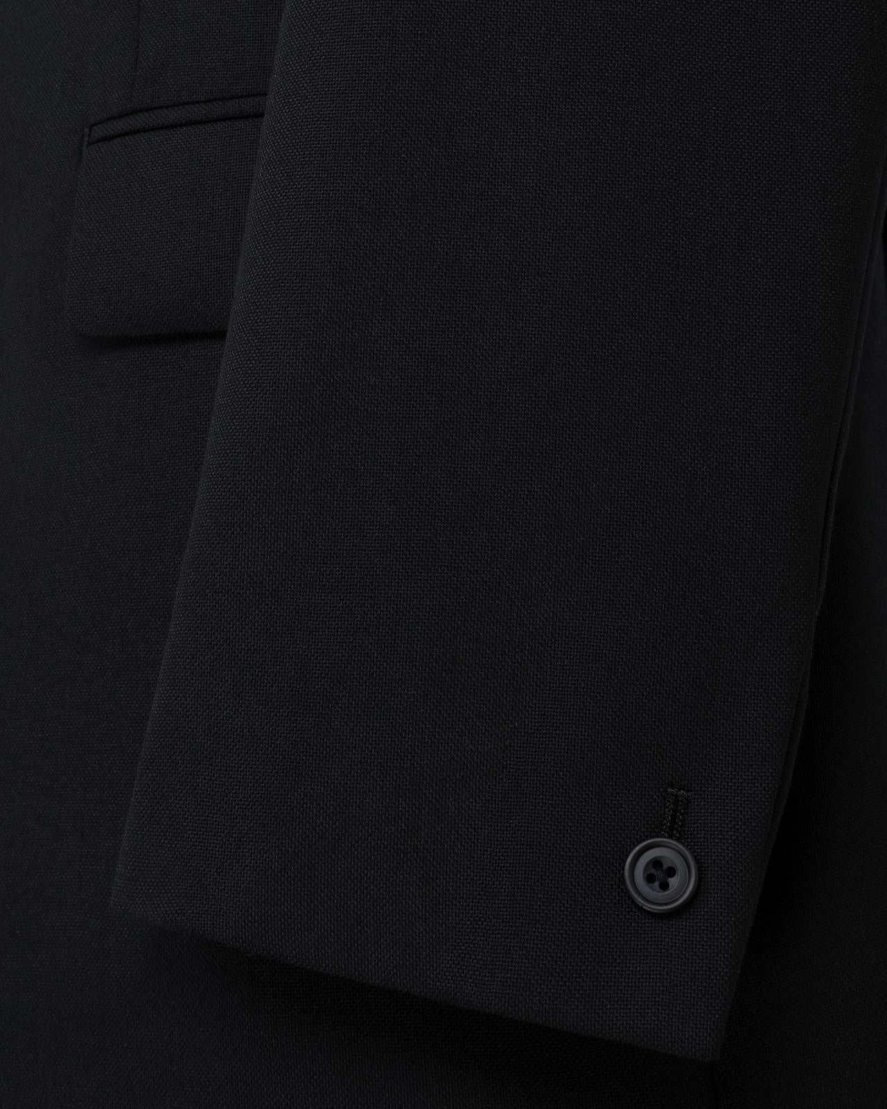 Kilgour Savile Row Tailoring Kilgour Single Breasted 1 Button Hopsack Wool Suit Black
