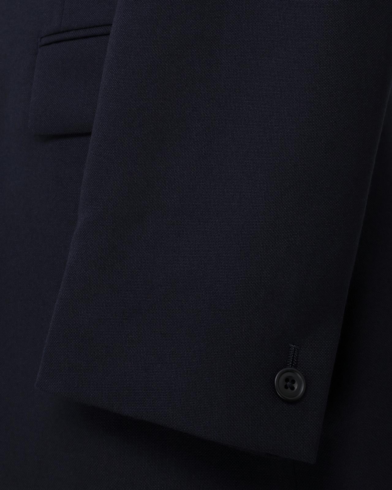 Kilgour Savile Row Tailoring Kilgour Single Breasted 1 Button Hopsack Wool Suit Midnight Navy