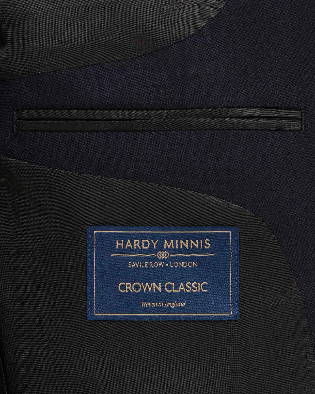 Kilgour Savile Row Tailoring Kilgour Single Breasted 1 Button Hopsack Wool Suit Midnight Navy