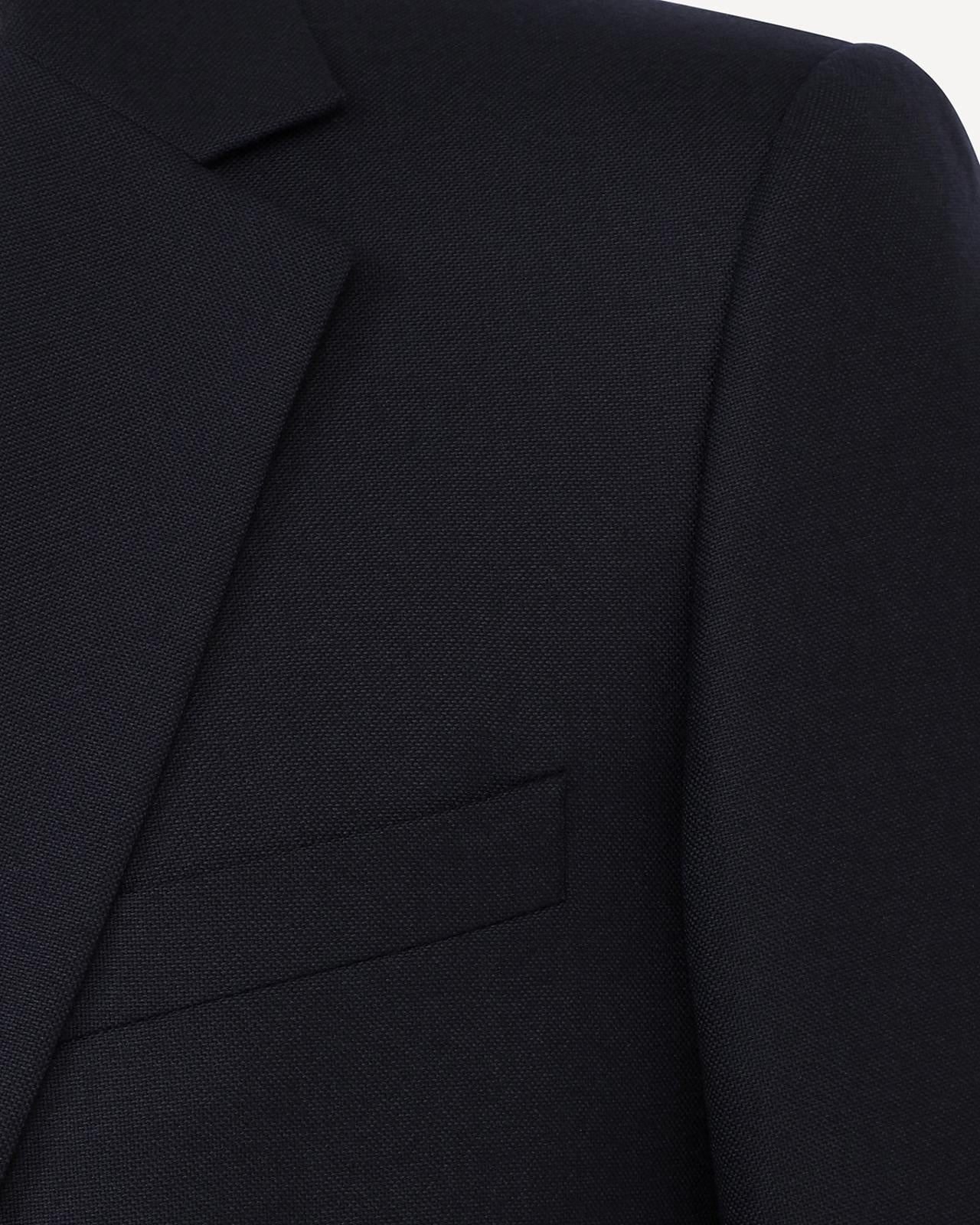 Kilgour Savile Row Tailoring Kilgour Single Breasted 1 Button Hopsack Wool Suit Midnight Navy