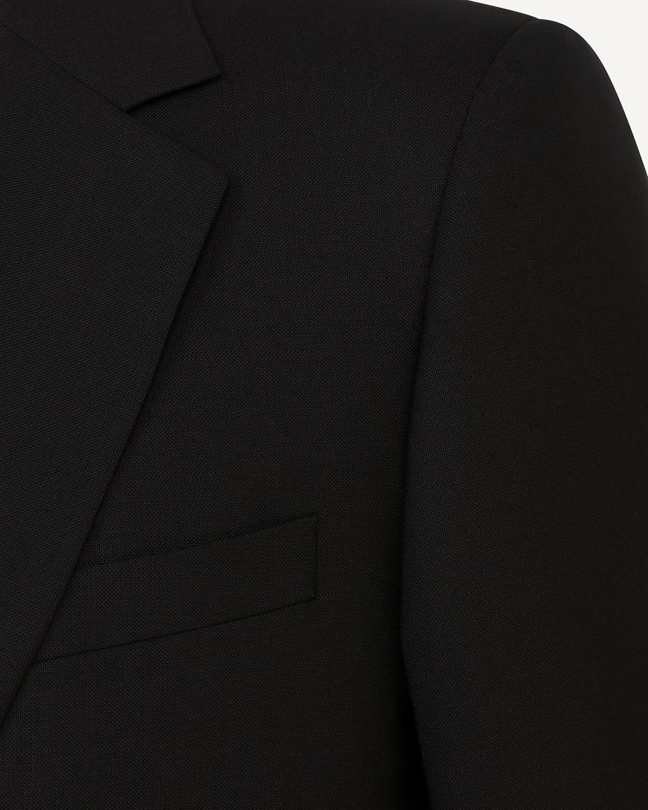 Kilgour Savile Row Tailoring Kilgour Single Breasted 1 Button Plain Fresco Wool Suit Black