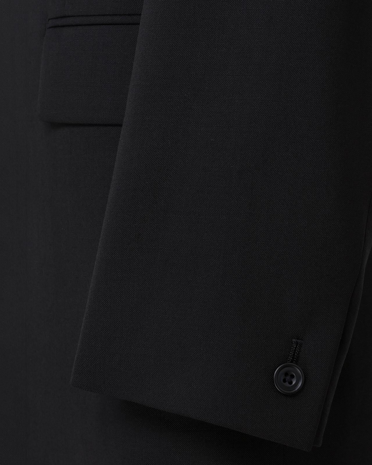 Kilgour Savile Row Tailoring Kilgour Single Breasted 1 Button Plain Fresco Wool Suit Black