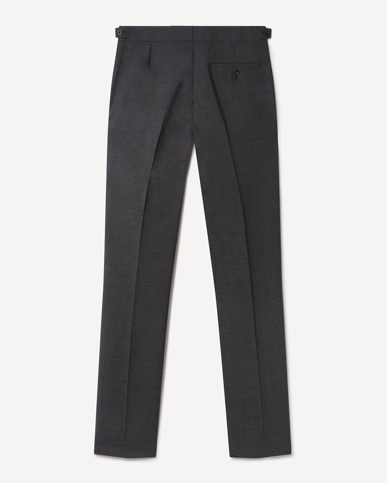 Kilgour Savile Row Tailoring Kilgour Single Breasted 1 Button Plain Fresco Wool Suit Charcoal