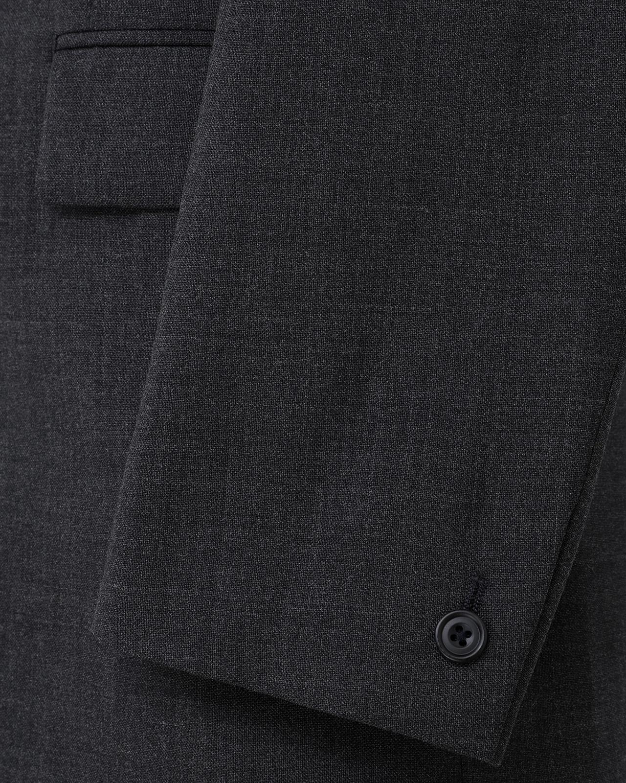 Kilgour Savile Row Tailoring Kilgour Single Breasted 1 Button Plain Fresco Wool Suit Charcoal