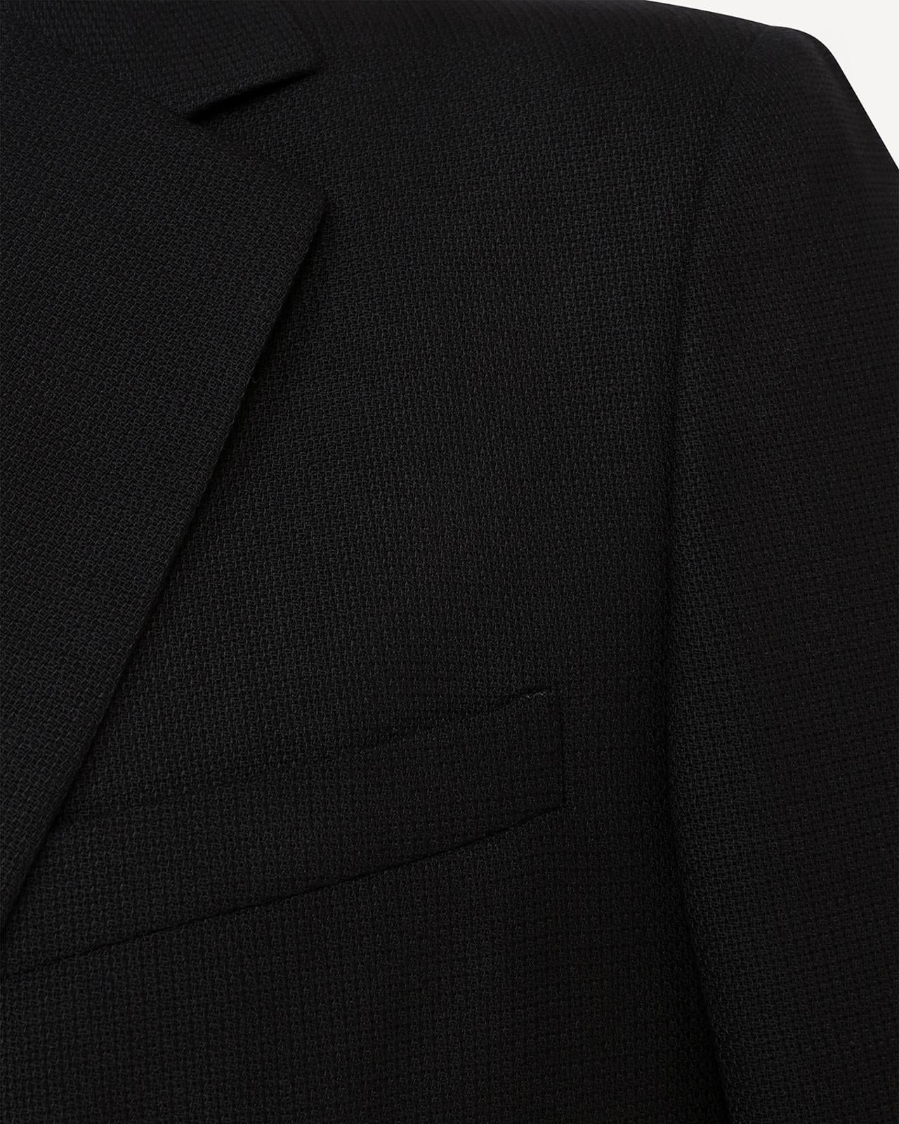 Kilgour Savile Row Tailoring Kilgour Single Breasted 1 Button Plain Mock Leno Jacket Black