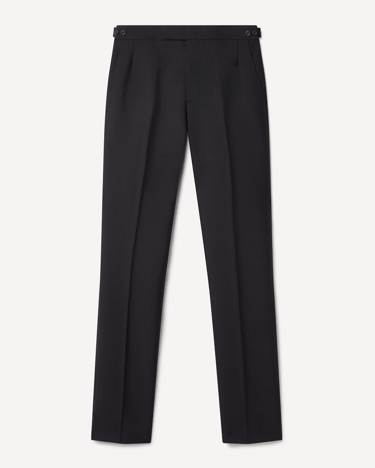 Kilgour Savile Row Tailoring Kilgour Single Breasted 1 Button Plain Mohair Suit Black