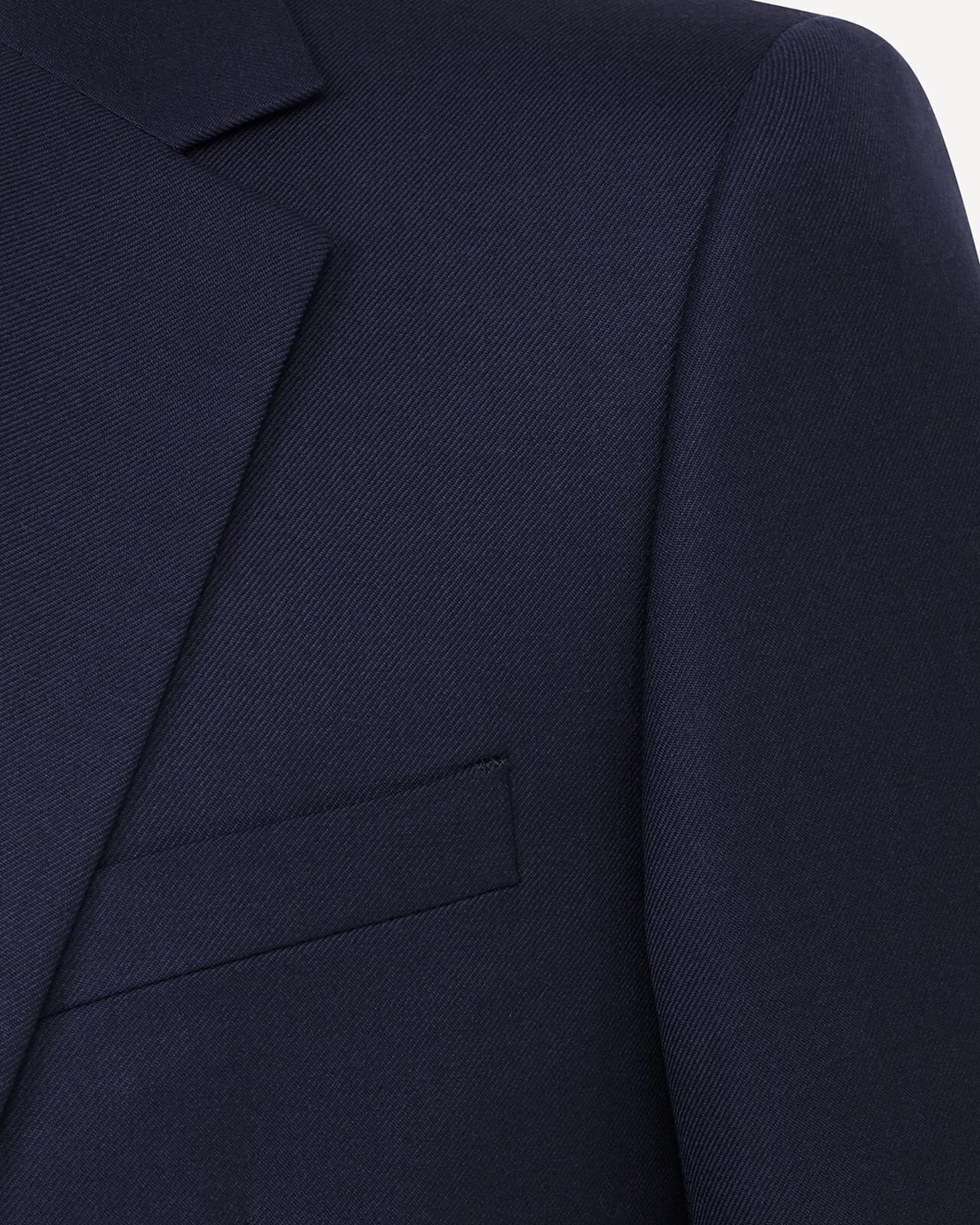 Kilgour Savile Row Tailoring Kilgour Single Breasted 1 Button Plain Twill Wool Suit Bright Navy