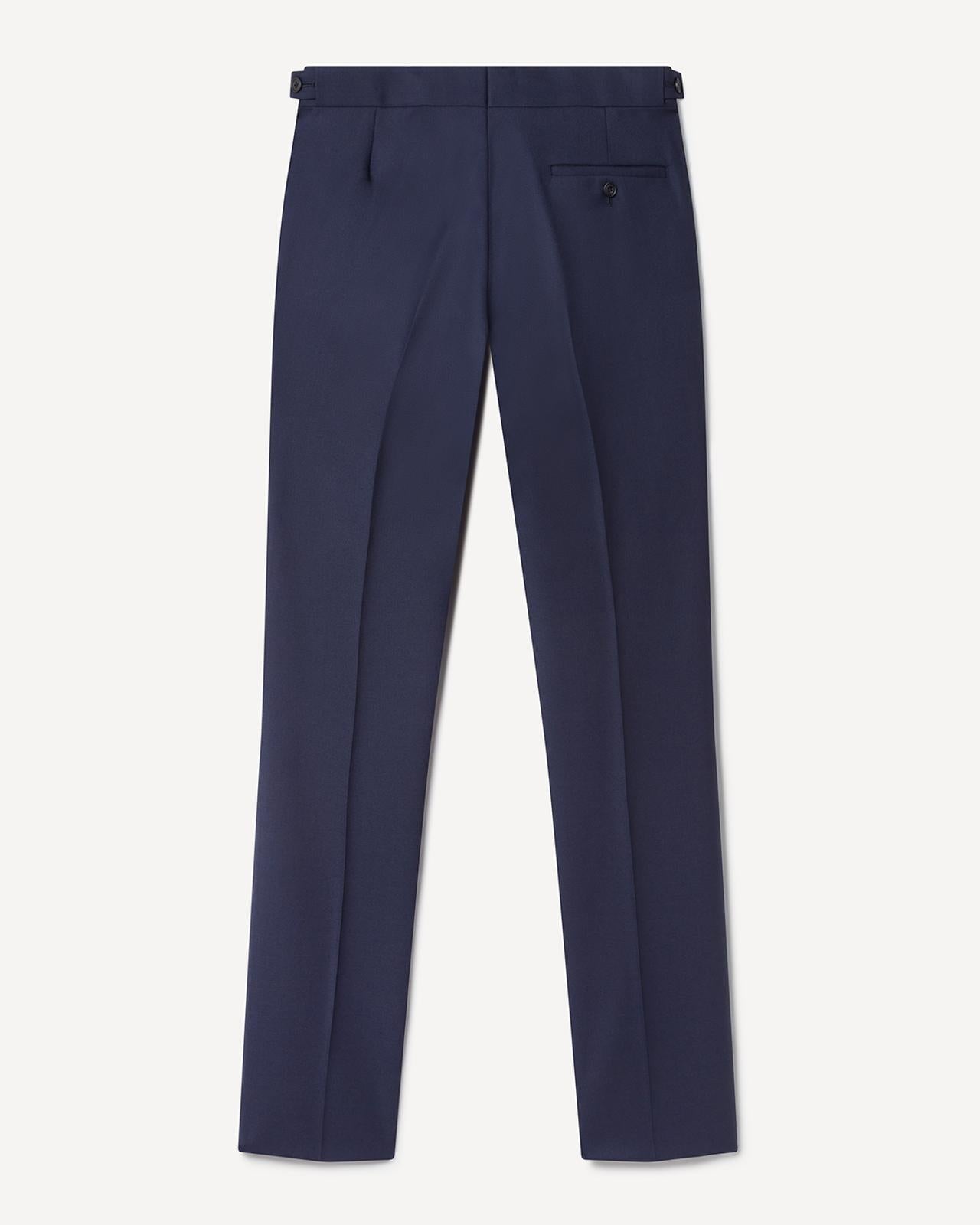 Kilgour Savile Row Tailoring Kilgour Single Breasted 1 Button Plain Twill Wool Suit Bright Navy