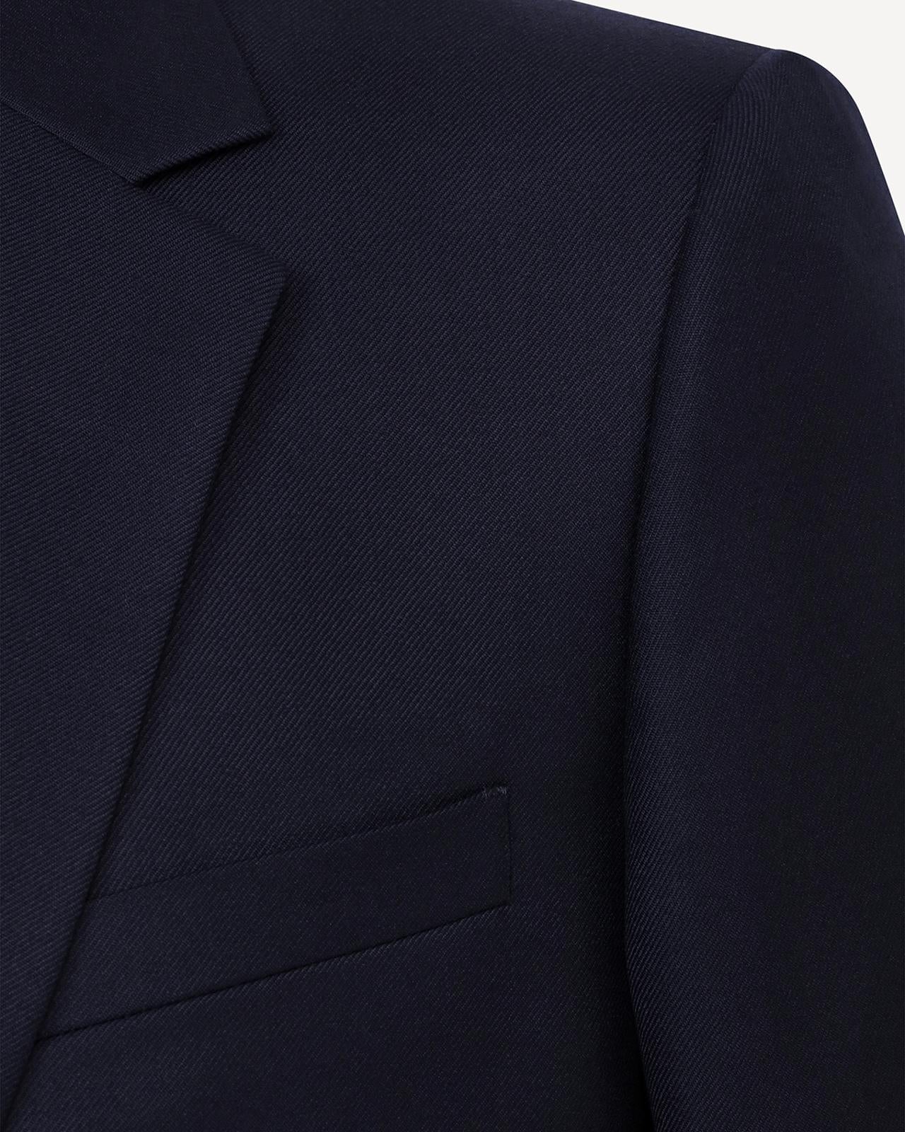 Kilgour Savile Row Tailoring Kilgour Single Breasted 1 Button Plain Twill Wool Suit Navy