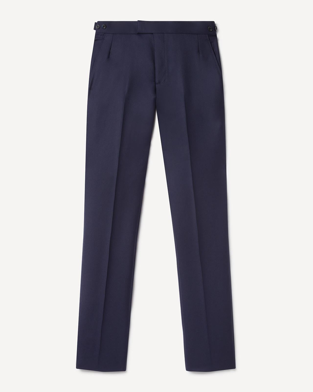 Kilgour Savile Row Tailoring Kilgour Single Breasted 1 Button Plain Twill Wool Suit Navy