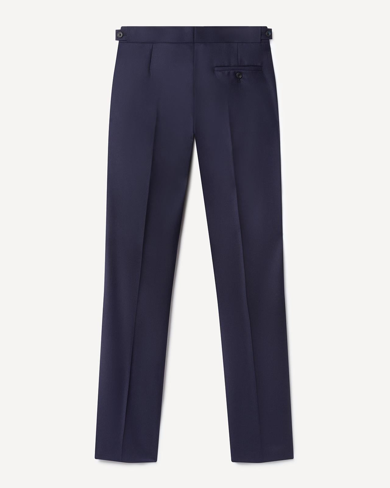 Kilgour Savile Row Tailoring Kilgour Single Breasted 1 Button Plain Twill Wool Suit Navy