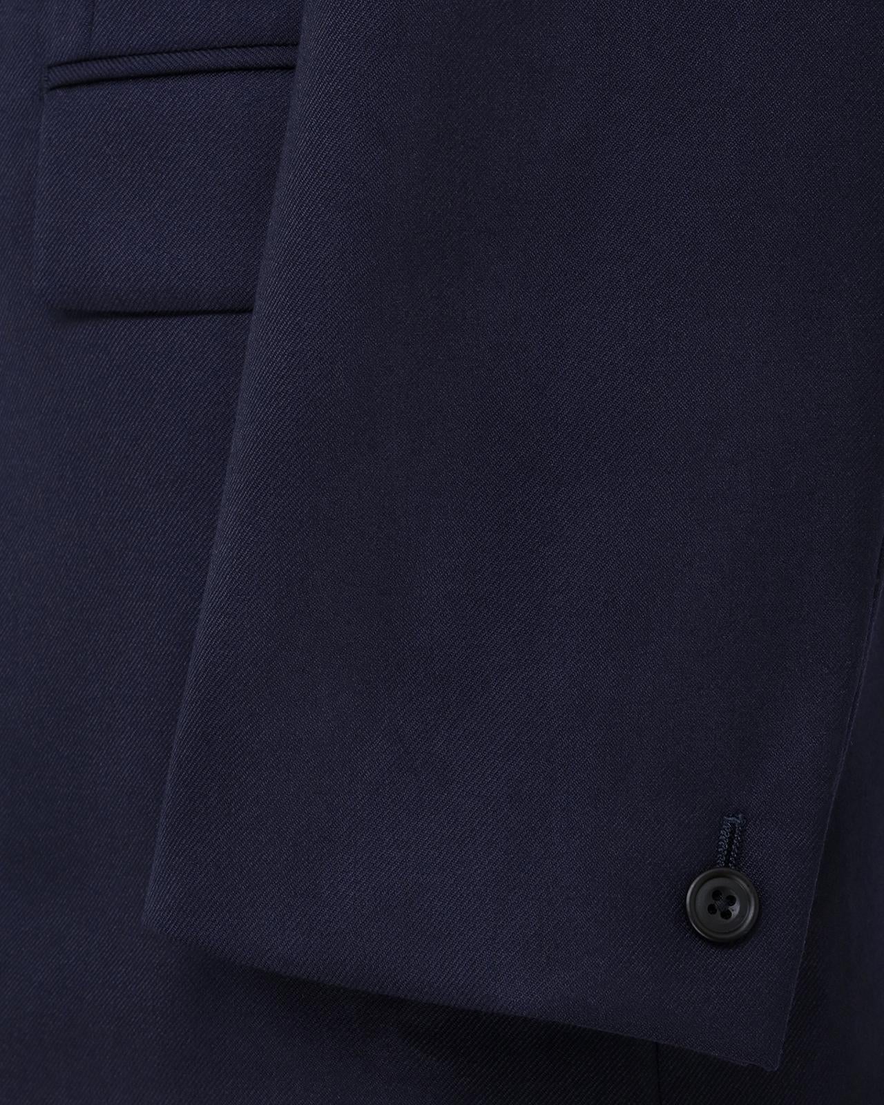 Kilgour Savile Row Tailoring Kilgour Single Breasted 1 Button Plain Twill Wool Suit Navy