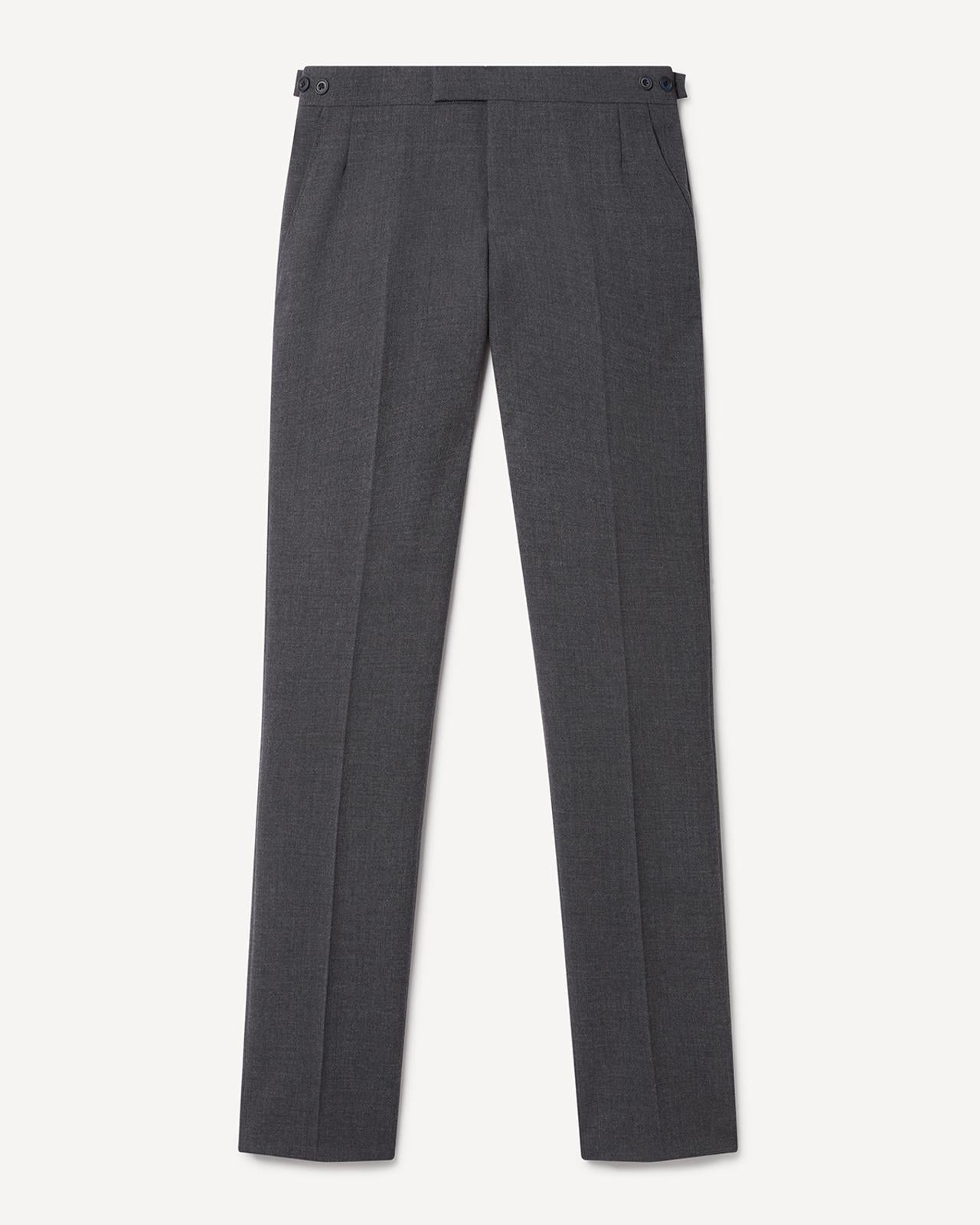 Kilgour Savile Row Tailoring Kilgour Single Breasted 1 Button Plain Wool Suit Mid Grey