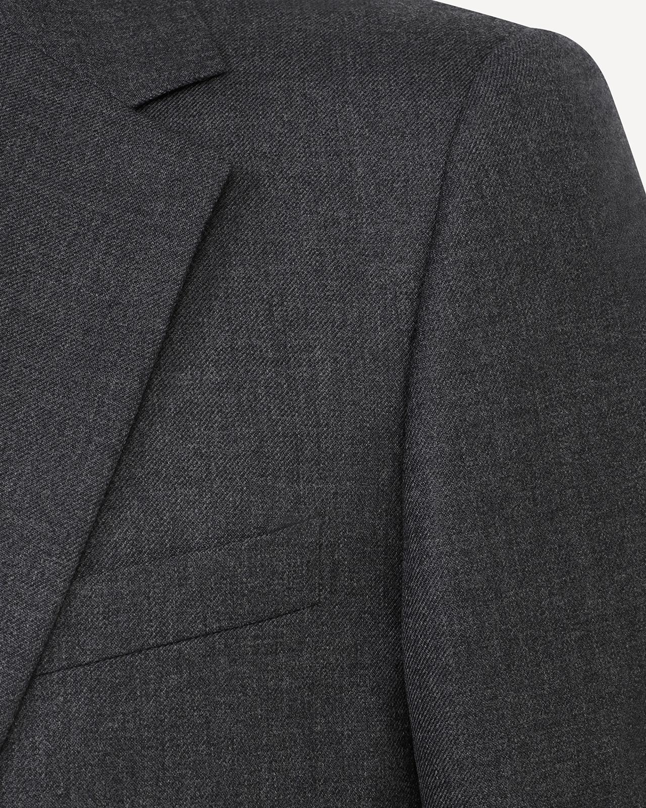 Kilgour Savile Row Tailoring Kilgour Single Breasted 1 Button Plain Wool Suit Mid Grey