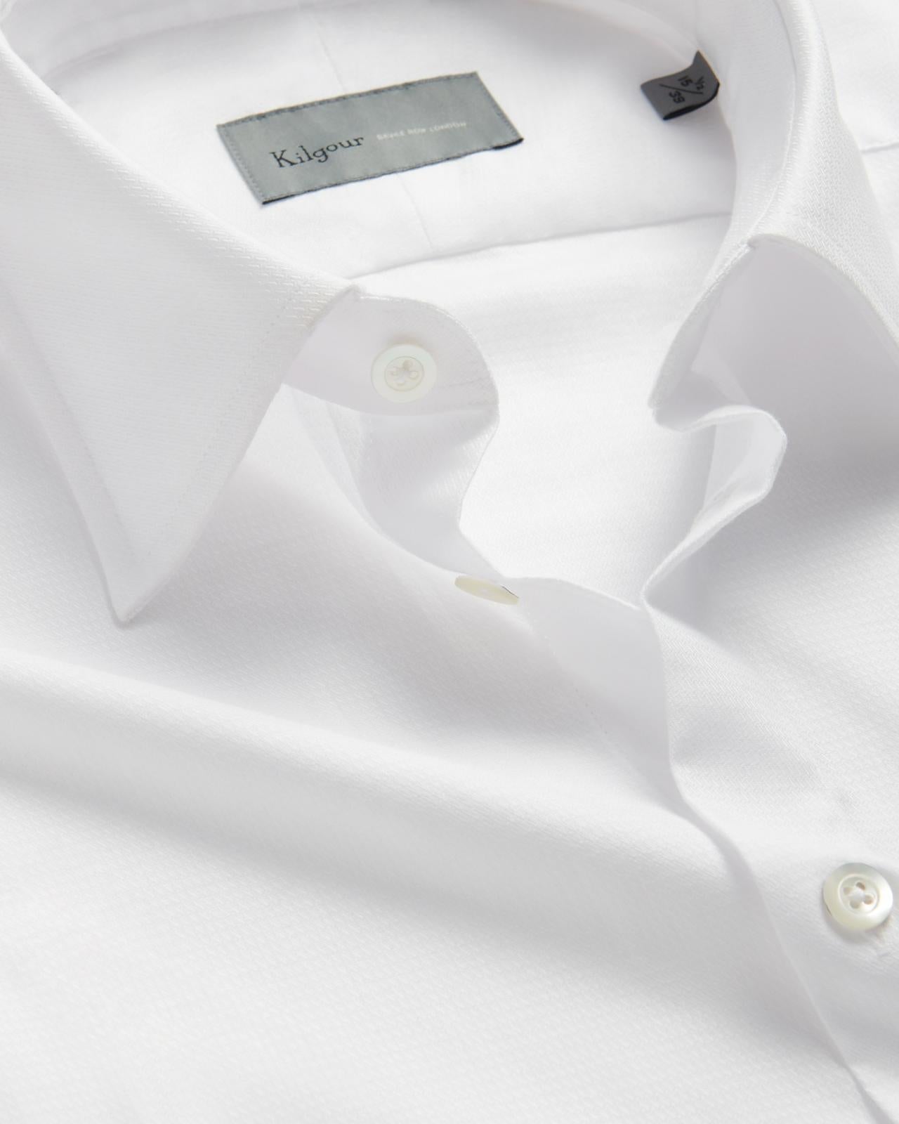Kilgour Savile Row Tailoring Kilgour White Tailored Fit Shirt Cotton