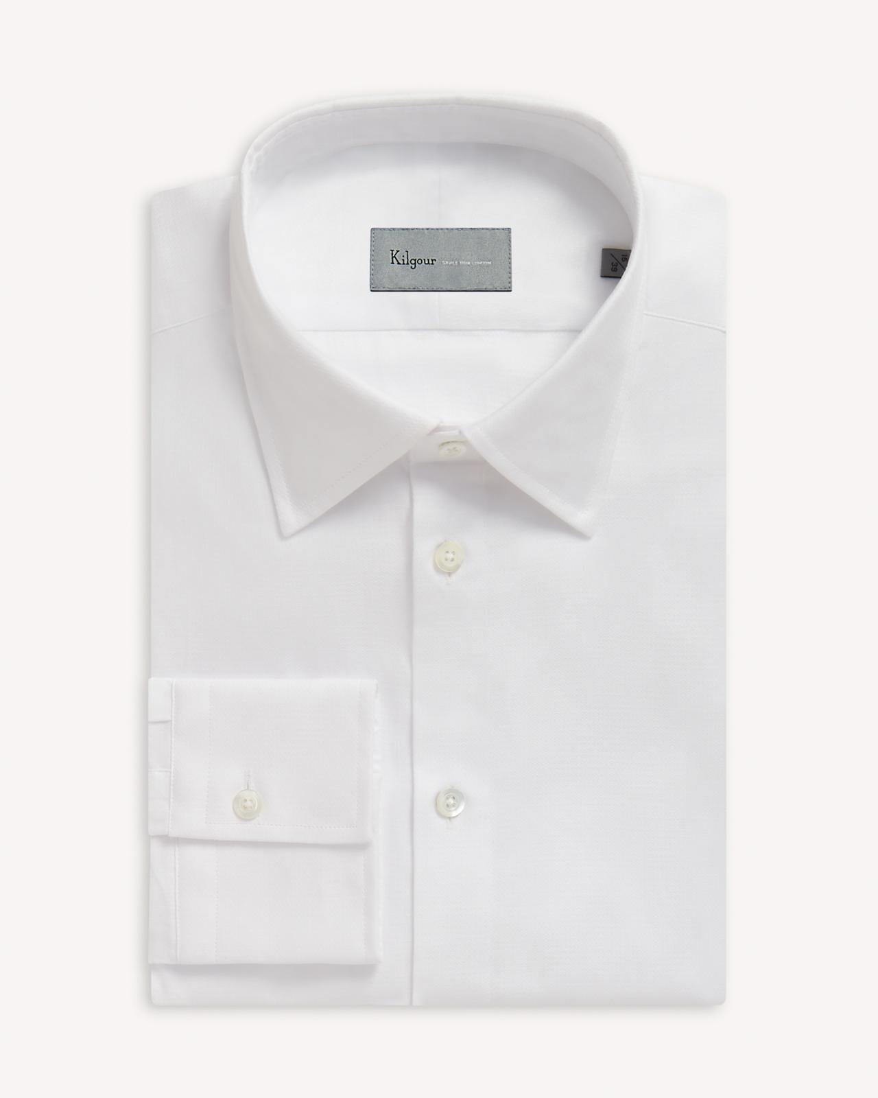 Kilgour Savile Row Tailoring Kilgour White Tailored Fit Shirt Cotton