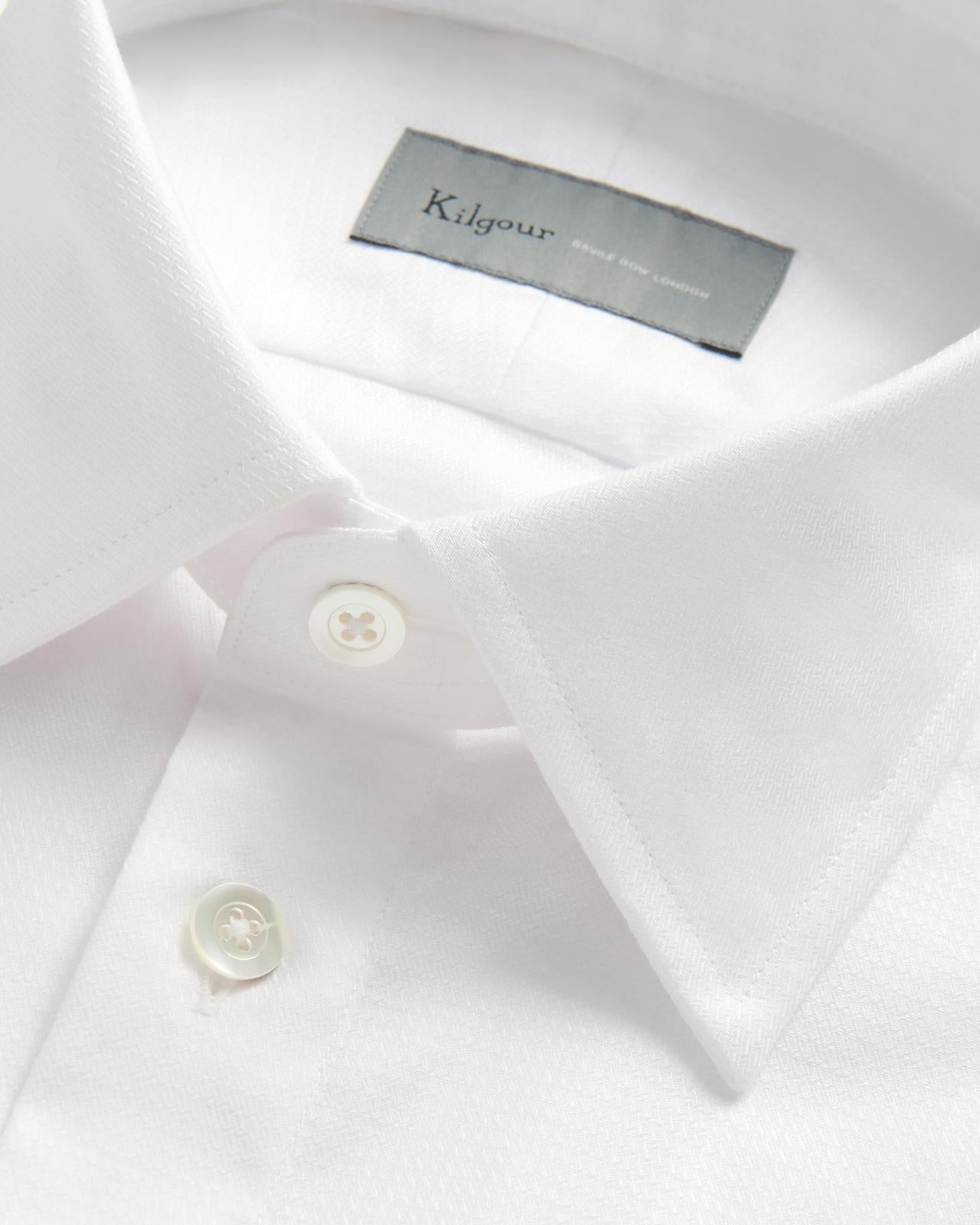 Kilgour Savile Row Tailoring Kilgour White Tailored Fit Shirt Cotton