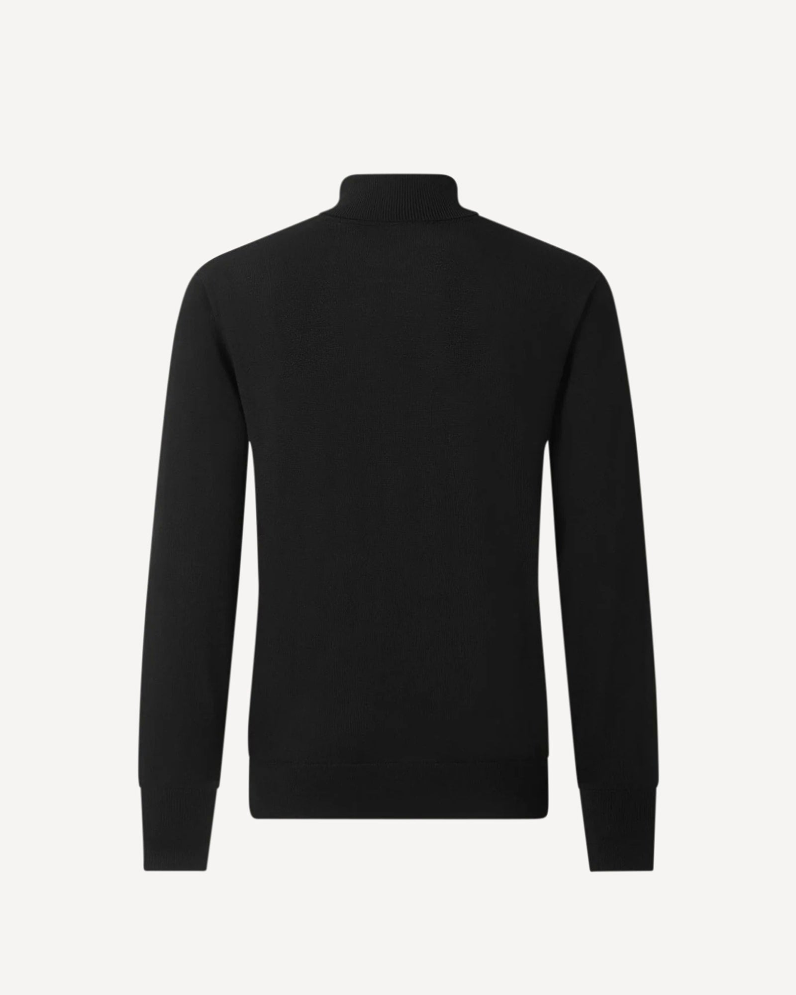 Merino Wool Roll Neck Knit Black