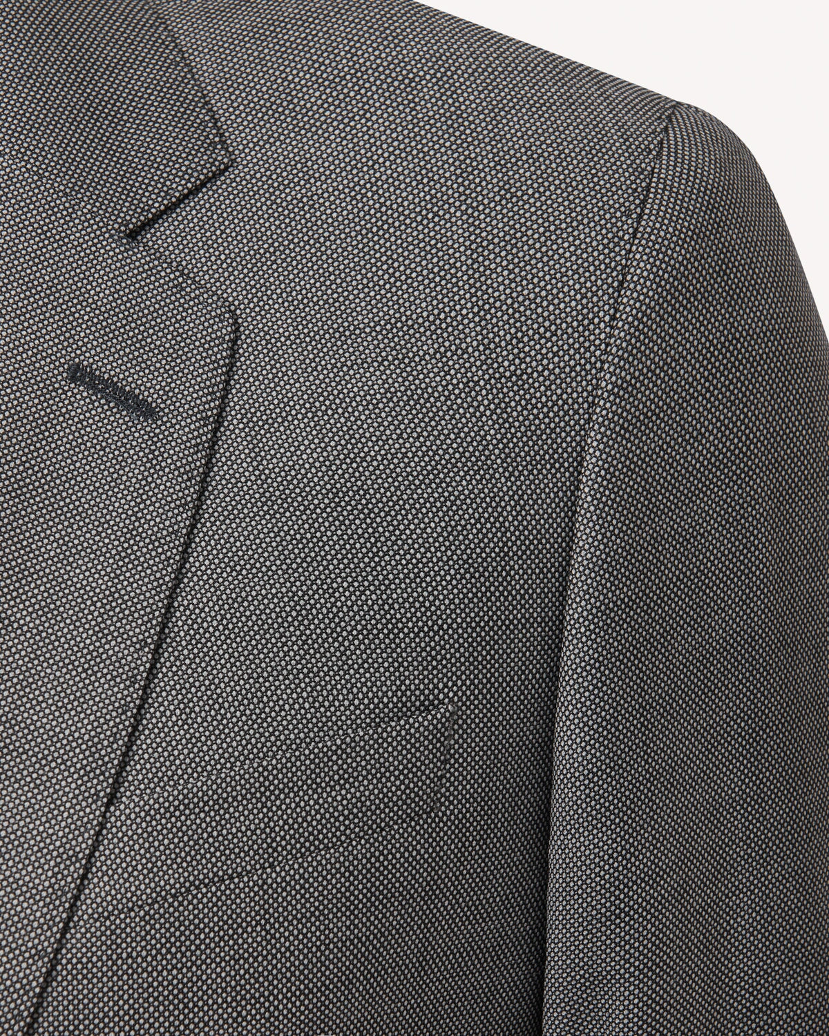 Kilgour Savile Row Tailoring SB1 KG Single Breasted Grey Birdseye Suit