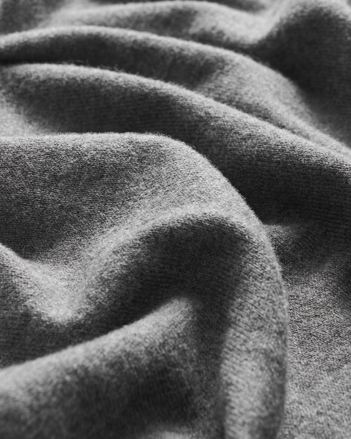 Kilgour Savile Row Tailoring S/S Cotton Cashmere Polo Neck Grey