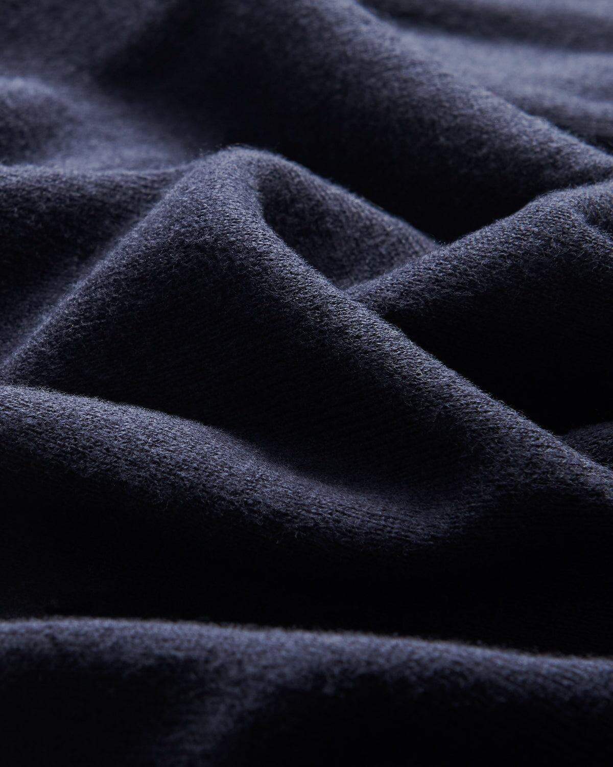 Kilgour Savile Row Tailoring S/S Cotton Cashmere Polo Neck Navy