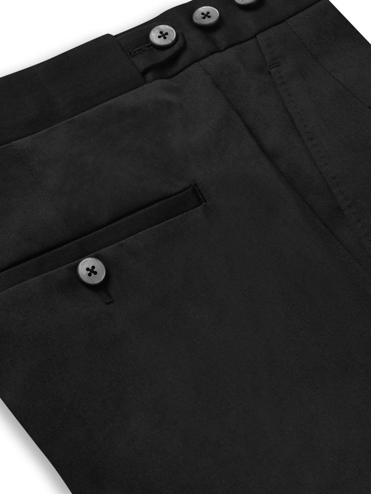 Kilgour Savile Row Tailoring Kilgour Classic Cotton Trousers Black